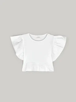 GATE Bawełniany top z falbankami|Dzieci Dziewczynki·Koszulki I Topy