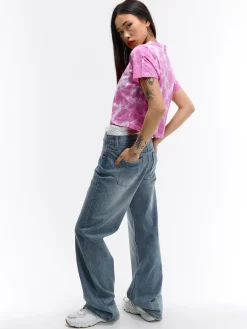 GATE Bawełniany T-shirt z batikowym nadrukiem| Koszulki I Topy·Koszulki|Koszulki I Topy·Crop Top ☀️