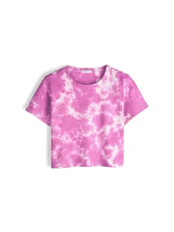 GATE Bawełniany T-shirt z batikowym nadrukiem| Koszulki I Topy·Koszulki|Koszulki I Topy·Crop Top ☀️