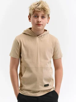 GATE Bawełniany T-shirt z kapturem|Dzieci Chłopcy·Koszulki