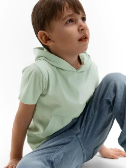 GATE Bawełniany T-shirt z kapturem|Dzieci Chłopcy·Koszulki