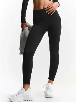 GATE Bezszwowe legginsy w prążki| Spodnie·Legginsy