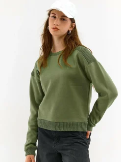 GATE Bluza dzianinowa z detalami| Swetry I Bluzy·Bluzy