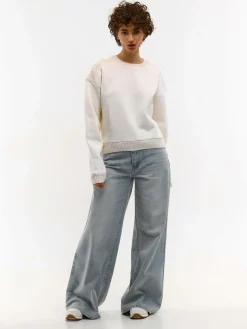 GATE Bluza dzianinowa z detalami| Swetry I Bluzy·Bluzy