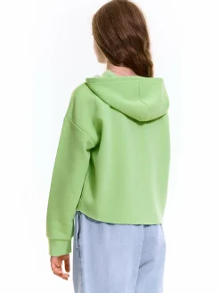 GATE Bluza oversize z błyszczącym napisem|Dzieci Dziewczynki·Bluzki