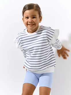GATE Bluza w paski z falbankami|Dzieci Dziewczynki·Bluzki