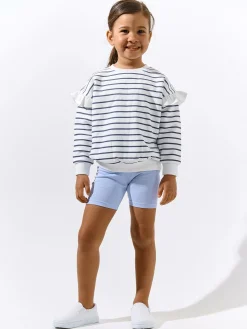 GATE Bluza w paski z falbankami|Dzieci Dziewczynki·Bluzki