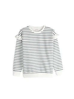 GATE Bluza w paski z falbankami|Dzieci Dziewczynki·Bluzki