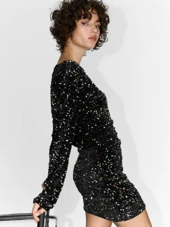 GATE Bluza z cekinami| Swetry I Bluzy·Bluzy|Koszulki I Topy·Topy