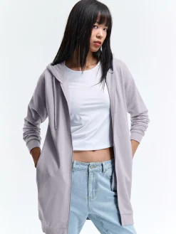 GATE Bluza z kapturem na zamek| Swetry I Bluzy·Bluzy