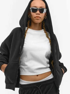 GATE Bluza z kapturem na zamek| Swetry I Bluzy·Bluzy