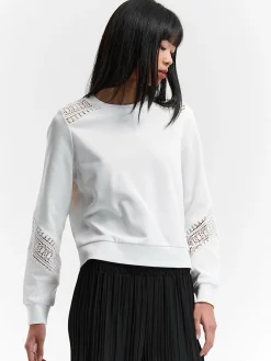 GATE Bluza z koronką| Swetry I Bluzy·Bluzy