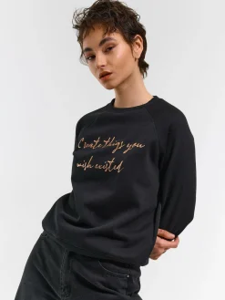 GATE Bluza z metalicznym napisem| Swetry I Bluzy·Bluzy