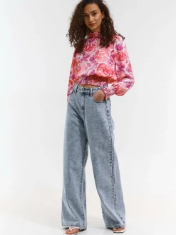 GATE Bluza z nadrukiem kwiatowym| Koszulki I Topy·Topy|Koszulki I Topy·Bluzki