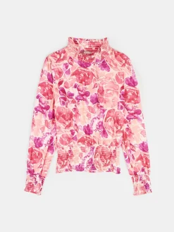 GATE Bluza z nadrukiem kwiatowym| Koszulki I Topy·Topy|Koszulki I Topy·Bluzki