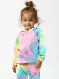 GATE Bluza z nadrukiem tie-dye i kapturem|Dzieci Dziewczynki·Bluzki