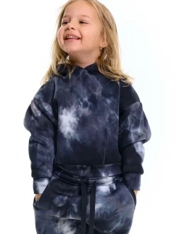 GATE Bluza z nadrukiem tie-dye i kapturem|Dzieci Dziewczynki·Bluzki