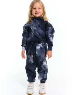 GATE Bluza z nadrukiem tie-dye i kapturem|Dzieci Dziewczynki·Bluzki