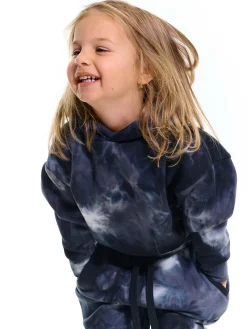 GATE Bluza z nadrukiem tie-dye i kapturem|Dzieci Dziewczynki·Bluzki