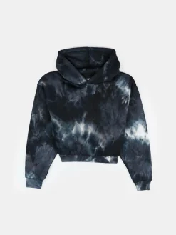GATE Bluza z nadrukiem tie-dye i kapturem|Dzieci Dziewczynki·Bluzki