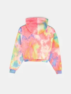 GATE Bluza z nadrukiem tie-dye i kapturem|Dzieci Dziewczynki·Bluzki