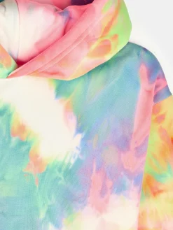 GATE Bluza z nadrukiem tie-dye i kapturem|Dzieci Dziewczynki·Bluzki