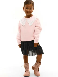 GATE Bluza z ozdobnym kołnierzem|Dzieci Dziewczynki·Bluzki