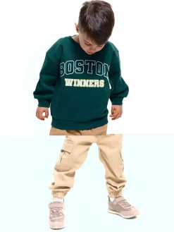 GATE Bluza z ozdobnym prążkiem|Dzieci Chłopcy·Bluzki