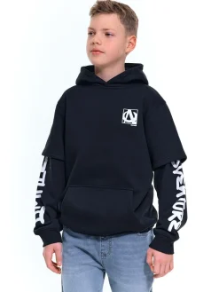 GATE Bluza z ozdobnym prążkiem|Dzieci Chłopcy·Bluzki