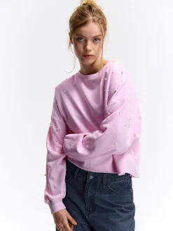 GATE Bluza z perłami| Swetry I Bluzy·Bluzy