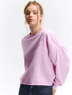 GATE Bluza z perłami| Swetry I Bluzy·Bluzy