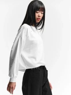 GATE Bluza z perłami| Swetry I Bluzy·Bluzy