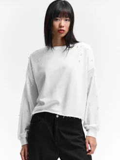 GATE Bluza z perłami| Swetry I Bluzy·Bluzy