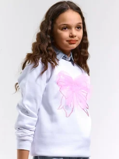 GATE Bluza z tiulową kokardką|Dzieci Dziewczynki·Bluzki