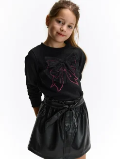 GATE Bluza z tiulową kokardką|Dzieci Dziewczynki·Bluzki