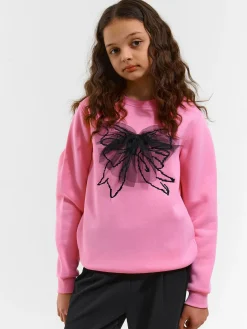 GATE Bluza z tiulową kokardką|Dzieci Dziewczynki·Bluzki