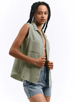 GATE Bluzka bawełniana bez rękawów| Koszulki I Topy·Topy|Koszulki I Topy·Bluzki