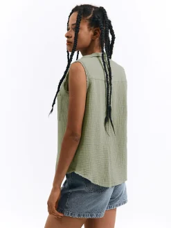 GATE Bluzka bawełniana bez rękawów| Koszulki I Topy·Topy|Koszulki I Topy·Bluzki