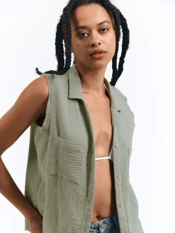 GATE Bluzka bawełniana bez rękawów| Koszulki I Topy·Topy|Koszulki I Topy·Bluzki