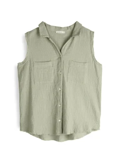 GATE Bluzka bawełniana bez rękawów| Koszulki I Topy·Topy|Koszulki I Topy·Bluzki