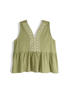 GATE Bluzka bawełniana bez rękawów| Koszulki I Topy·Topy|Koszulki I Topy·Bluzki