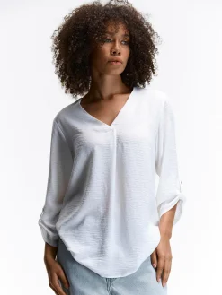 GATE Bluzka z dekoltem w serek| Koszulki I Topy·Bluzki