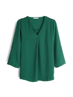 GATE Bluzka z dekoltem w serek| Koszulki I Topy·Bluzki