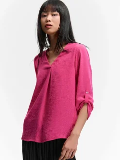 GATE Bluzka z dekoltem w serek| Koszulki I Topy·Bluzki