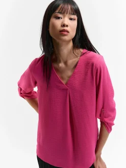 GATE Bluzka z dekoltem w serek| Koszulki I Topy·Bluzki