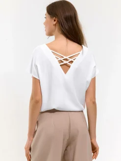 GATE Bluzka z detalem na plecach| Koszulki I Topy·Topy|Koszulki I Topy·Bluzki