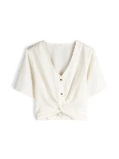 GATE Bluzka z domieszką lnu| Koszulki I Topy·Bluzki