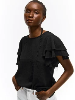 GATE Bluzka z falbanami| Koszulki I Topy·Topy