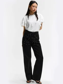 GATE Bluzka z falbanami| Koszulki I Topy·Topy