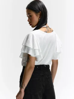 GATE Bluzka z falbanami| Koszulki I Topy·Topy
